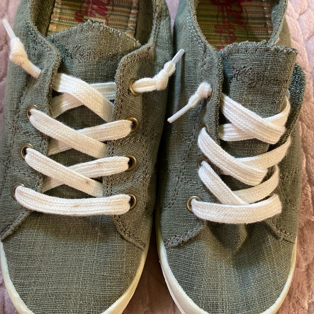 Greenish sneakers
